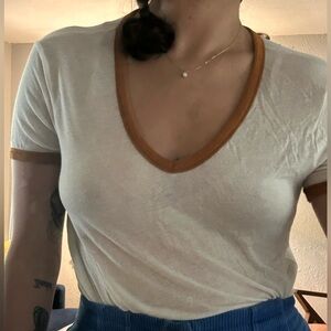 Sheer beige t shirt